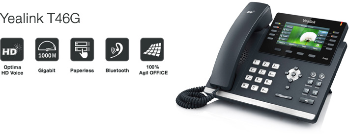 Yealink T46G Yealink T46G, son HD, Gigabit, bluetooth